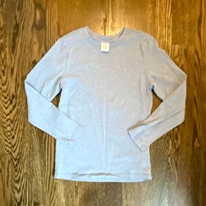 👀 NEW Hanna Andersson Boys Light Blue Long Sleeve Shirt Size 10 / 140 💯 Cotton